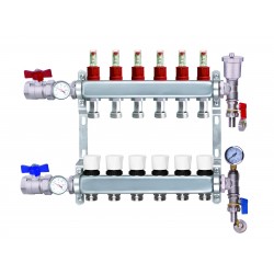 Stainless Steel Manifolds Complete Kit 2-12 Ports + 'A' Rated Grundfos / Wilo Pump Mixing Valve Pack