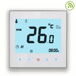 LCD Wifi Touch Screen Thermostat - WiFi Connection (16A, White)